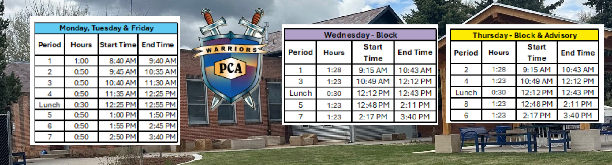 Students can be dropped off as early as 8am