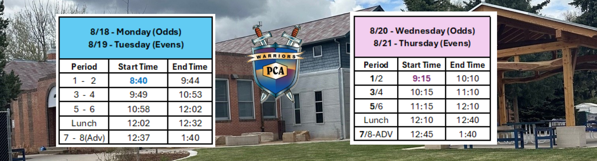 PSD's Heat Related Early Release Schedule