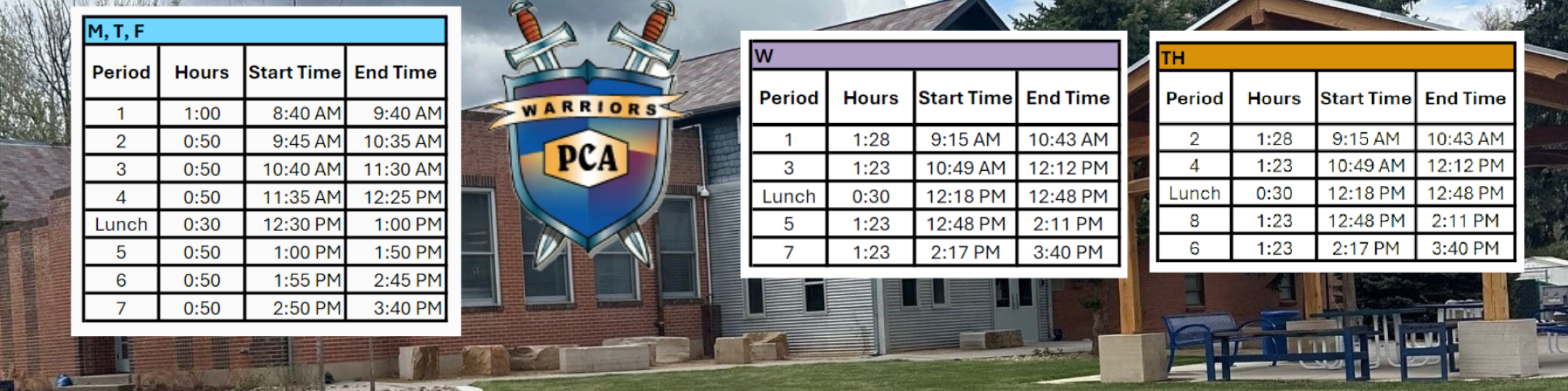 Students can be dropped off as early as 8am