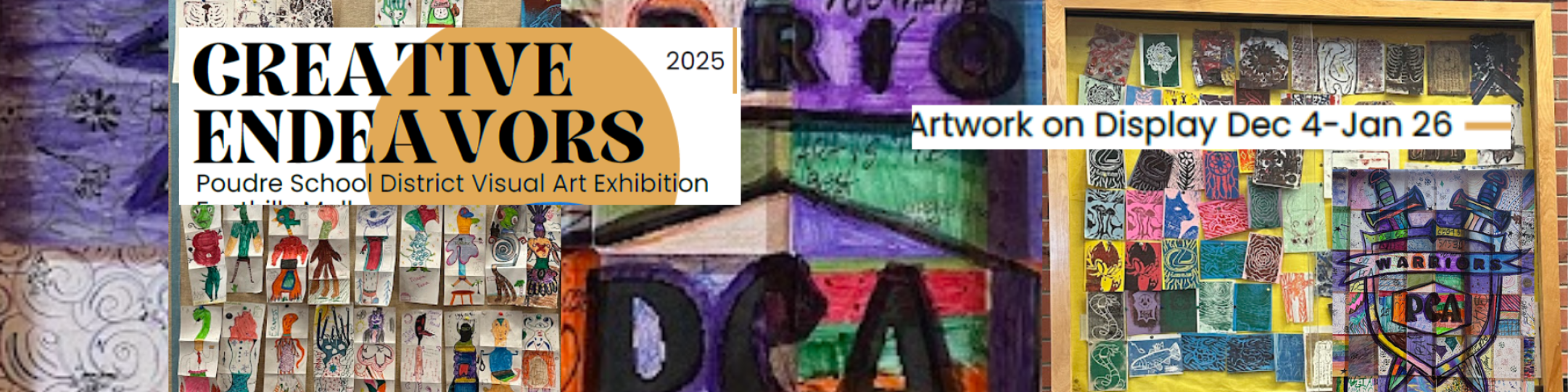 Starting December 4, students' art work will be on display! Don't miss it!