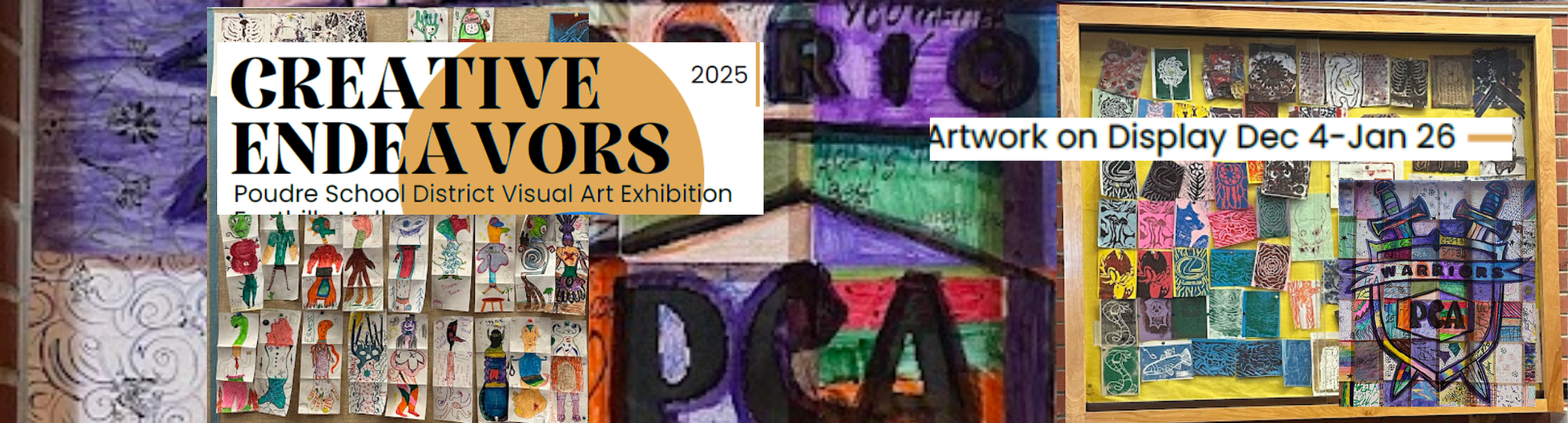 Starting December 4, students' art work will be on display! Don't miss it!