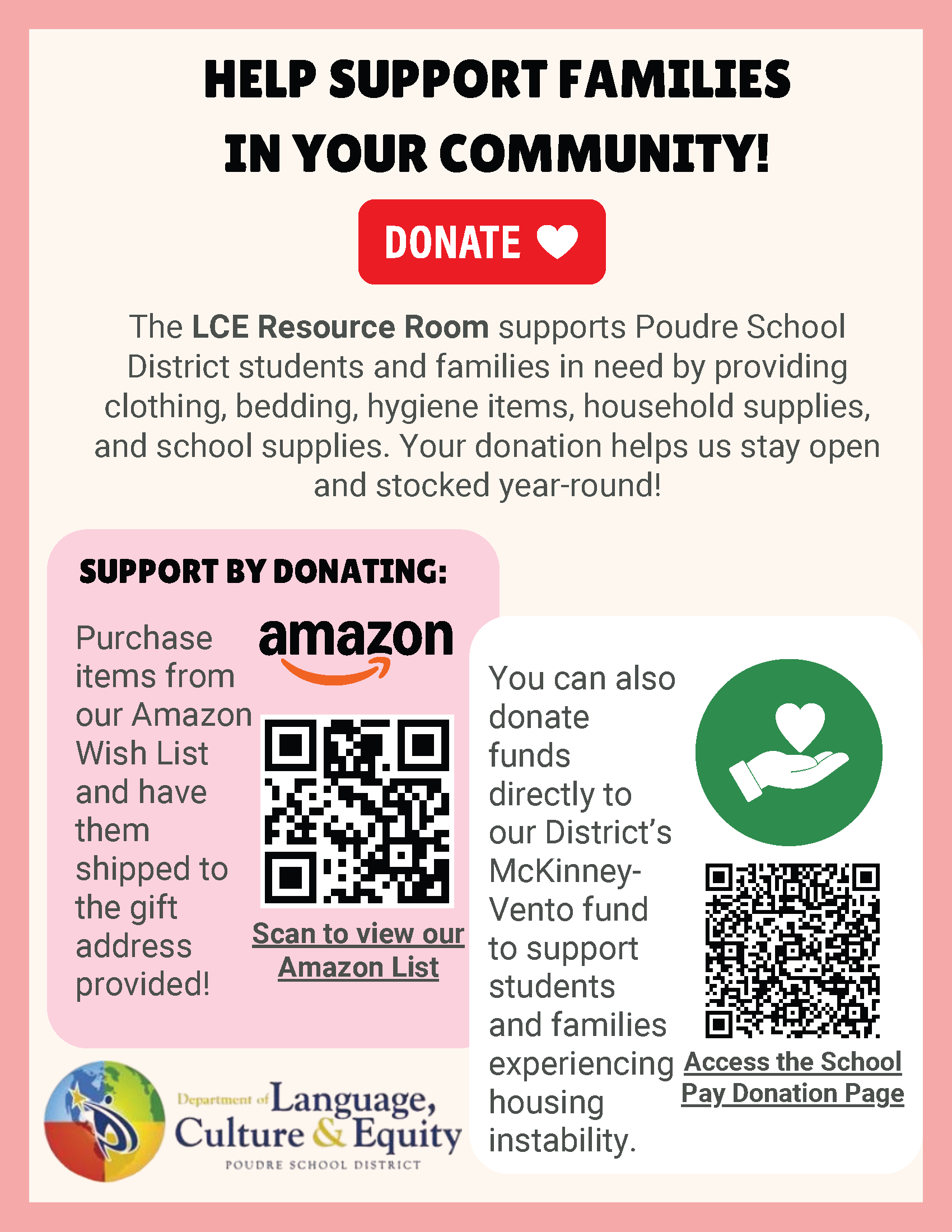 Resources are needed and available