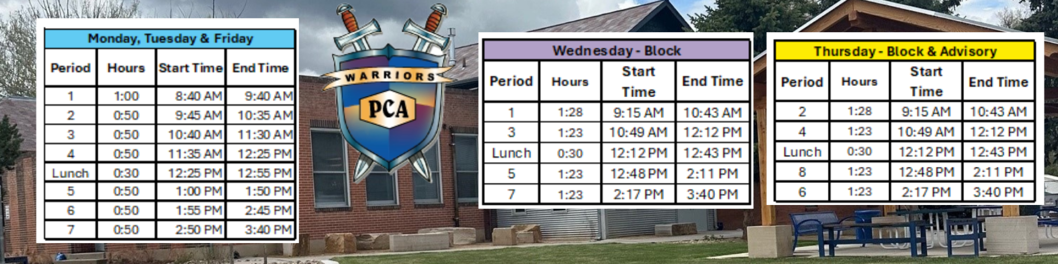 Students can be dropped off as early as 8am